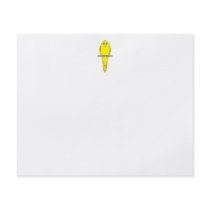 Yellow Bird. Canary. On White. Flyers