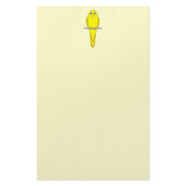 Yellow Bird. Canary. Customized Stationery