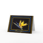 Yellow Bird-of-Paradise Thoughtful Thank You Card