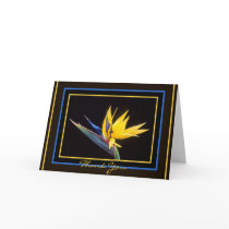 Yellow Bird-of-Paradise Thoughtful Thank You Card