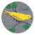 yellow, bird, symbol, good, fortune, tweet,