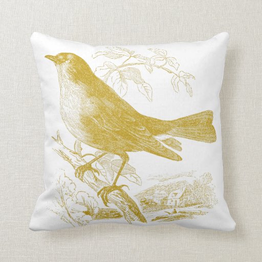 Yellow Bird Throw Pillow Zazzle