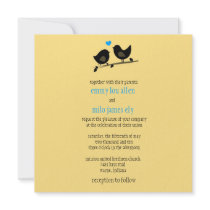 yellow birds invitation