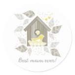 yellow birds mother's day sticker stickers
