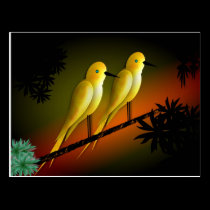 YELLOW BIRDS postcards