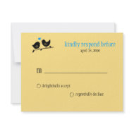 yellow birds rsvp invitation