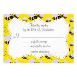 Yellow & Black Bumble Bee Custom Announcements