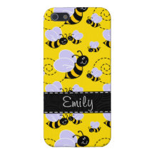Yellow & Black Bumble Bee iPhone 5 Case