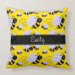 Yellow & Black Bumble Bee Pillows