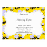 Yellow & Black Bumble Bee Postcard