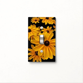 Yellow Black Eyed Susan Flower Light Switch Cover