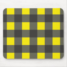 yellow black flannel mousepad