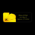 Yellow & Black Flower Address Label labels