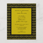 Yellow Black Pattern Wedding Custom Flyer