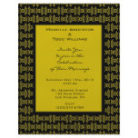 Yellow Black Pattern Wedding flyers