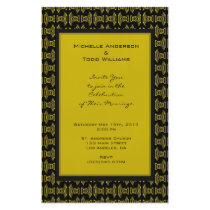 Yellow Black Pattern Wedding Flyer