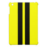 Yellow Black Racing Stripes Ipad Mini Case