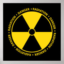 Yellow & Black Radiation Symbol Poster