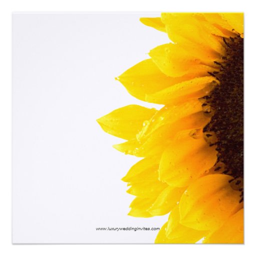 Yellow Black Sunflower Wedding Invitation