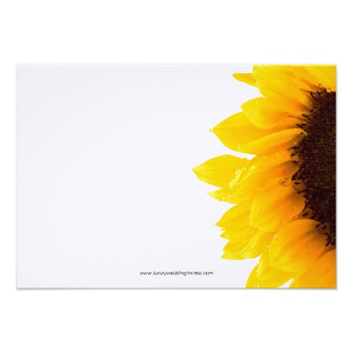 Yellow Black Sunflower Wedding RSVP Cards