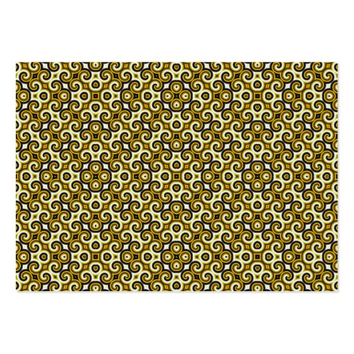 Yellow Black White Waves Small Business Card Templates (back side)