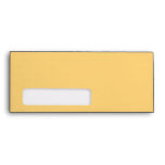 Yellow Blank #10 Envelope Template with Window