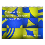 Yellow & Blue Abstract 2011 Calendar