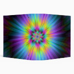 Yellow Blue and Pink Star Burst Binder