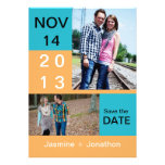 Yellow + Blue Blocks Save the Date Wedding Cards invitations