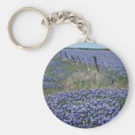 Yellow Blue bonnets flowers Key Chain
