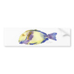 Yellow/Blue Fish Bumper Sticker