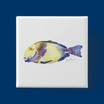 Yellow/Blue Fish Button buttons