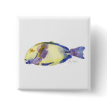 Yellow/Blue Fish Button