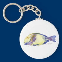 Yellow/Blue Fish Keychain keychains