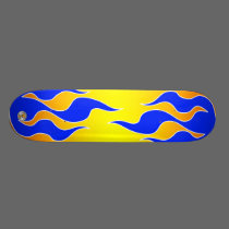 Yellow & Blue Flame Board skateboards