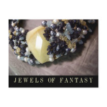 Yellow & Blue Gemstone Jewelry Marketing Postcard