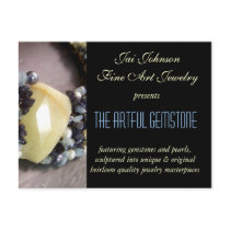 Yellow & Blue Gemstone Jewelry Marketing Postcard