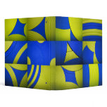 Yellow & Blue Kaleidoscope 1" Avery Binder