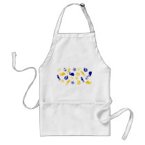 Yellow Blue Nautical Scatter aprons by trennea Yellow Blue Nautical Scatter aprons