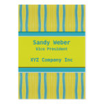 Yellow Blue retro Distressed lines business cards