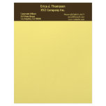 yellow border business letterhead