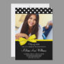 Yellow Bow Polka Dot Photo Graduation Announcement Yellow Bow Polka Dot Photo Graduation Announcement