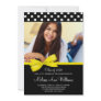 Yellow Bow Polka Dot Photo Graduation Announcement Yellow Bow Polka Dot Photo Graduation Announcement