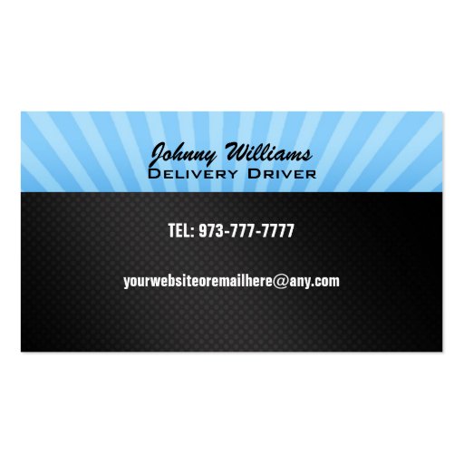 Yellow Box Truck Business Cards (back side)