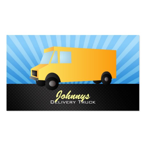 Yellow Box Truck Business Cards