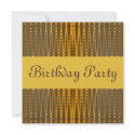 yellow brown birthday invitations