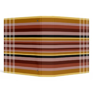 Yellow-Brown Checks & Stripes Binder binder