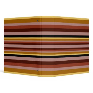 Yellow & Brown Stripes Binder binder