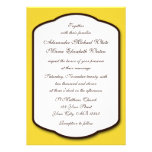 Yellow Brown & White Wedding Invitations