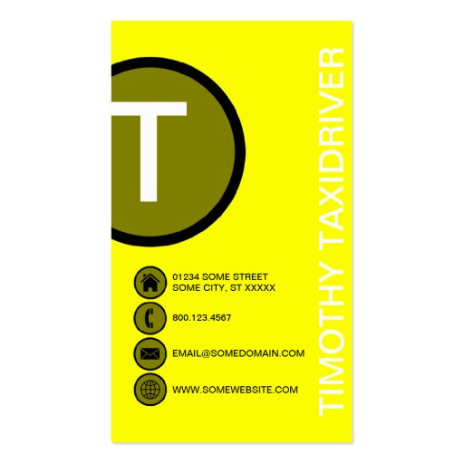 yellow bubbles business card (front side)